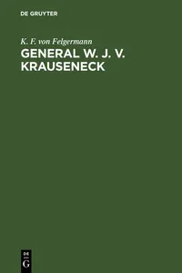 General W. J. v. Krauseneck_cover