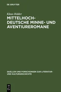 Mittelhochdeutsche Minne- und Aventiureromane_cover