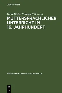 Muttersprachlicher Unterricht im 19. Jahrhundert_cover