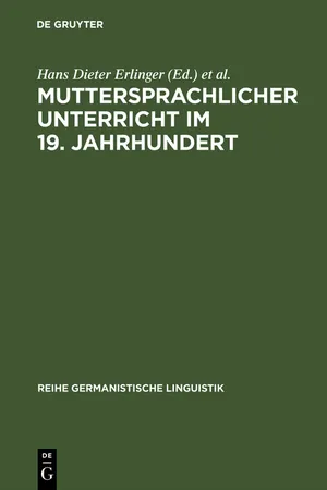 Muttersprachlicher Unterricht im 19. Jahrhundert