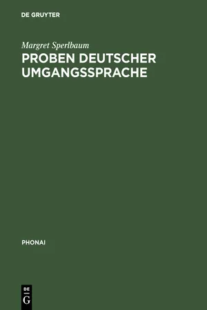 Proben deutscher Umgangssprache