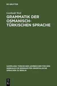 Grammatik der osmanisch-türkischen Sprache_cover