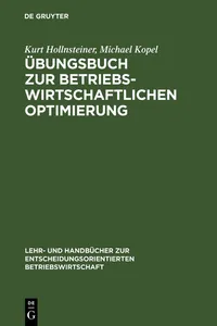 Übungsbuch zur Betriebswirtschaftlichen Optimierung_cover