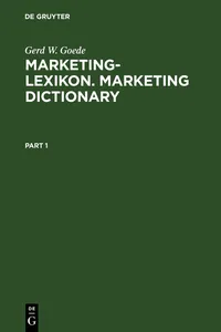 Marketing-Lexikon. Marketing Dictionary_cover