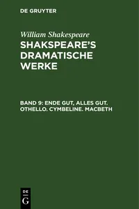 Ende gut, Alles gut. Othello. Cymbeline. Macbeth_cover