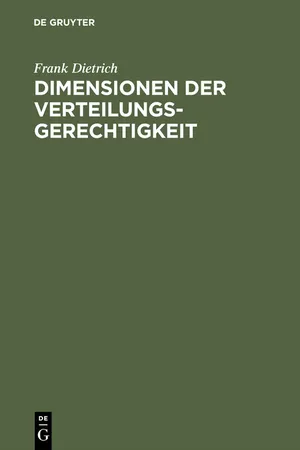 Dimensionen der Verteilungsgerechtigkeit