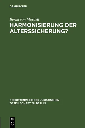 Harmonisierung der Alterssicherung?