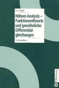 Höhere Analysis - Funktionentheorie und gewöhnliche Differentialgleichungen_cover