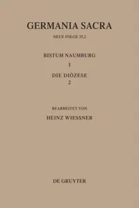 Die Bistümer der Kirchenprovinz Magdeburg: Das Bistum Naumburg 1,2: Die Diözese_cover