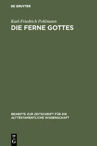 Die Ferne Gottes_cover