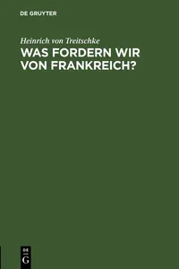 Was fordern wir von Frankreich?_cover