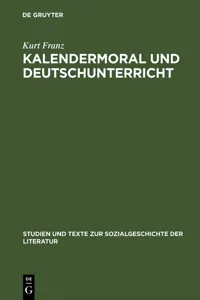 Kalendermoral und Deutschunterricht_cover