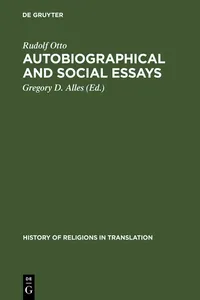 Autobiographical and Social Essays_cover