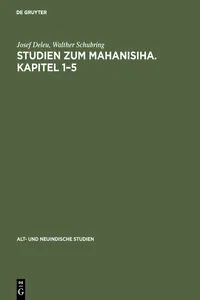 Studien zum Mahanisiha. Kapitel 1–5_cover