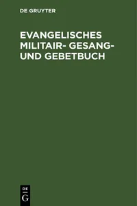 Evangelisches Militair- Gesang- und Gebetbuch_cover