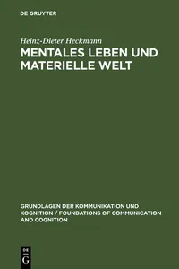 Mentales Leben und materielle Welt_cover