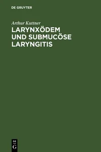 Larynxödem und submucöse Laryngitis_cover