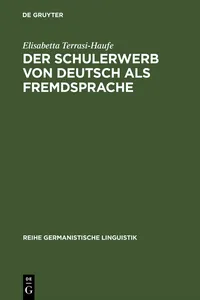 Der Schulerwerb von Deutsch als Fremdsprache_cover