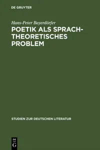 Poetik als sprachtheoretisches Problem_cover