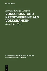 Vorschuss- und Kredit-Vereine als Volksbanken_cover