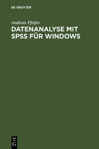 Datenanalyse mit SPSS für Windows_cover