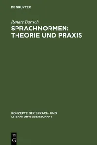 Sprachnormen: Theorie und Praxis_cover