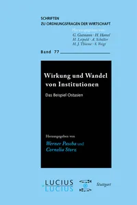 Wirkung und Wandel von Institutionen_cover