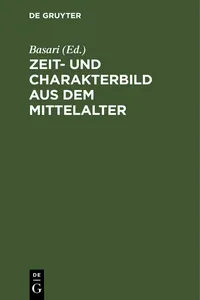 Zeit- und Charakterbild aus dem Mittelalter_cover