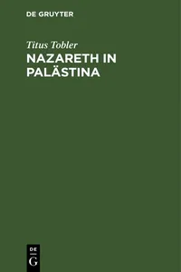 Nazareth in Palästina_cover