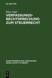 Verfassungsrechtsprechung zum Steuerrecht_cover