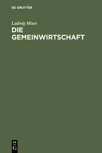 Die Gemeinwirtschaft_cover