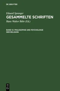 Philosophie und Psychologie der Religion_cover