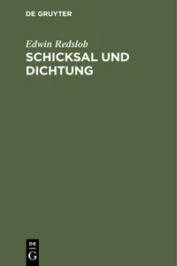 Schicksal und Dichtung_cover