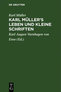 Karl Müller's Leben und kleine Schriften_cover