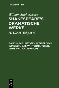 Die lustigen Weiber von Windsor. Das Wintermärchen. Titus und Andronicus_cover