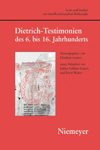 Dietrich-Testimonien des 6. bis 16. Jahrhunderts_cover