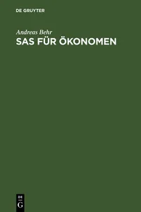 SAS für Ökonomen_cover