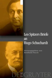 Leo Spitzers Briefe an Hugo Schuchardt_cover