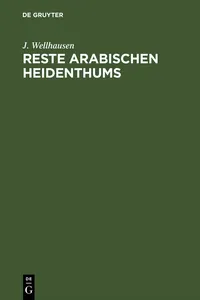 Reste arabischen Heidenthums_cover