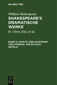 Hamlet. Der Kaufmann von Venedig. Wie es euch gefällt_cover