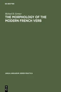 The Morphology of the Modern French Verb_cover