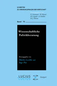 Wissenschaftliche Politikberatung_cover