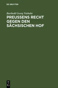 Preußens Recht gegen den sächsischen Hof_cover