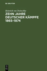 Zehn Jahre deutscher Kämpfe 1865–1874_cover