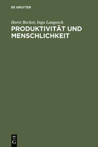 Produktivität und Menschlichkeit_cover