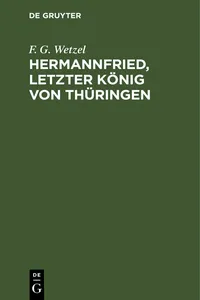 Hermannfried, letzter König von Thüringen_cover