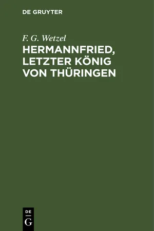 Hermannfried, letzter König von Thüringen