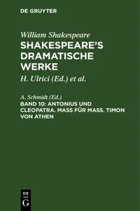 Antonius und Cleopatra. Maß für Maß. Timon von Athen_cover