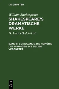 Coriolanus. Die Komödie der Irrungen. Die beiden Veroneser_cover