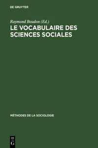 Le vocabulaire des sciences sociales_cover